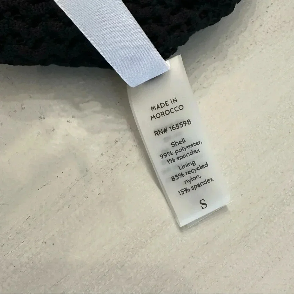 Andie Swim X Demi Moore The Monaco Top in Black Women's Bikini Size Small NWT